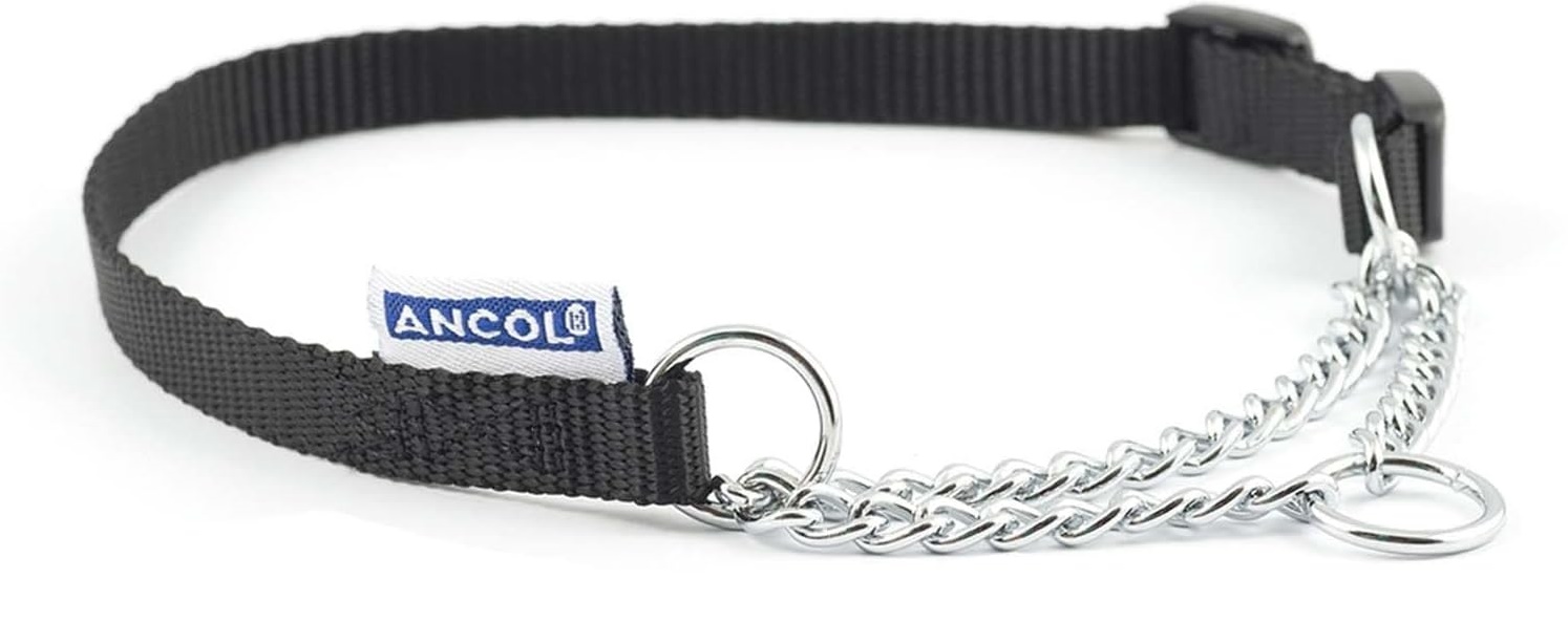 Ancol Nylon Check Chain Dog Collar