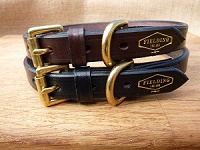 Flat Bridle Leather Dog Collars