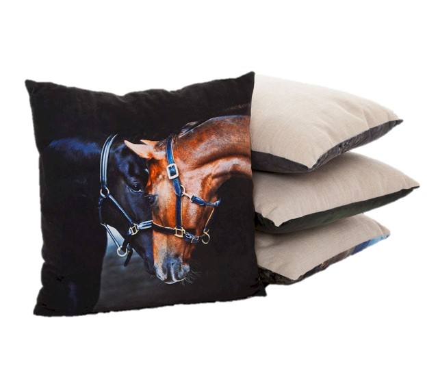 Horses Head Scene Cushion