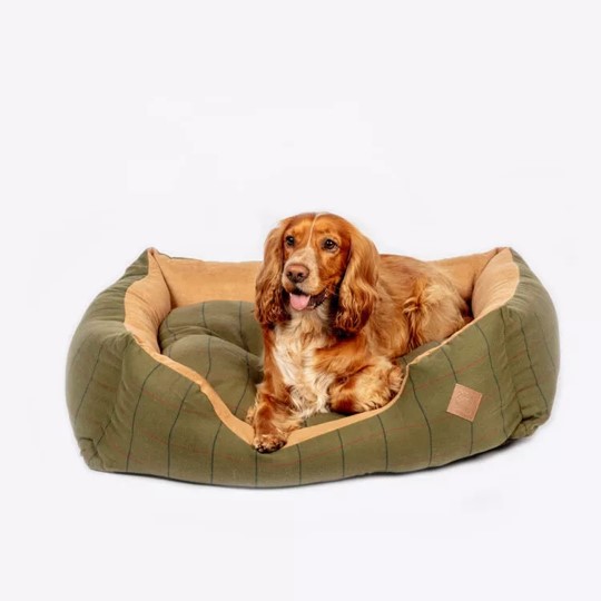 Luxury Tweed Dog Snuggle Bed