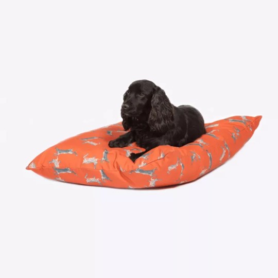 Woodland Hare Dog Duvet in Orange