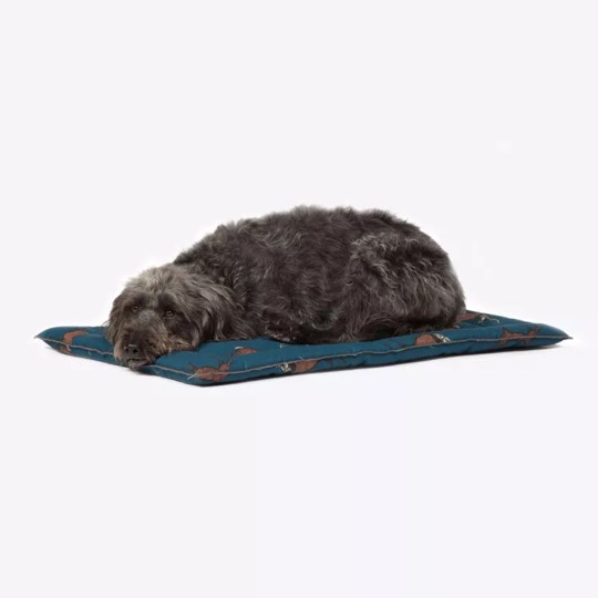 Woodland Stag Dog Mattress in Blue