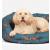 Woodland Stag Deluxe Dog Slumber Bed in Blue - view 2