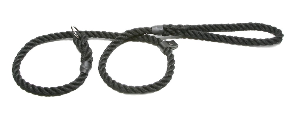 12mm Rope Slip Lead 1.2m length with leather stopper