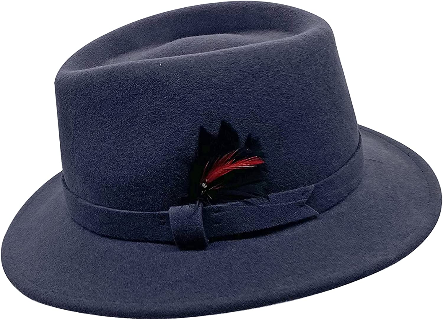 Olney Unisex Felt Bushman Hat Black Mix (Dark Grey)