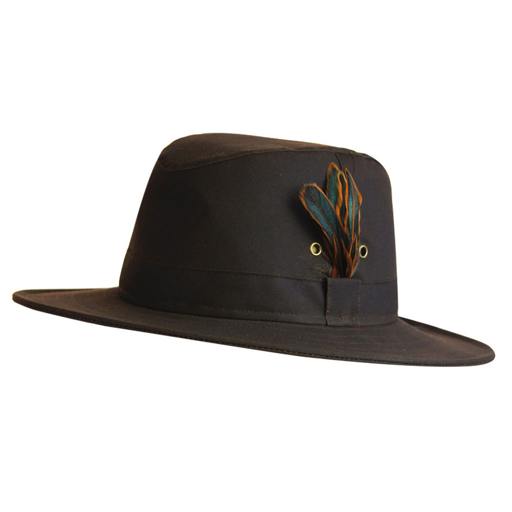 Unisex Wax Explorer Hat in Brown