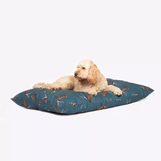 Woodland Stag Dog Duvet in Blue