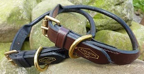 Rolled Bridle Leather Dog Collars